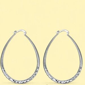 Teardrop Sterling Silver Earrings